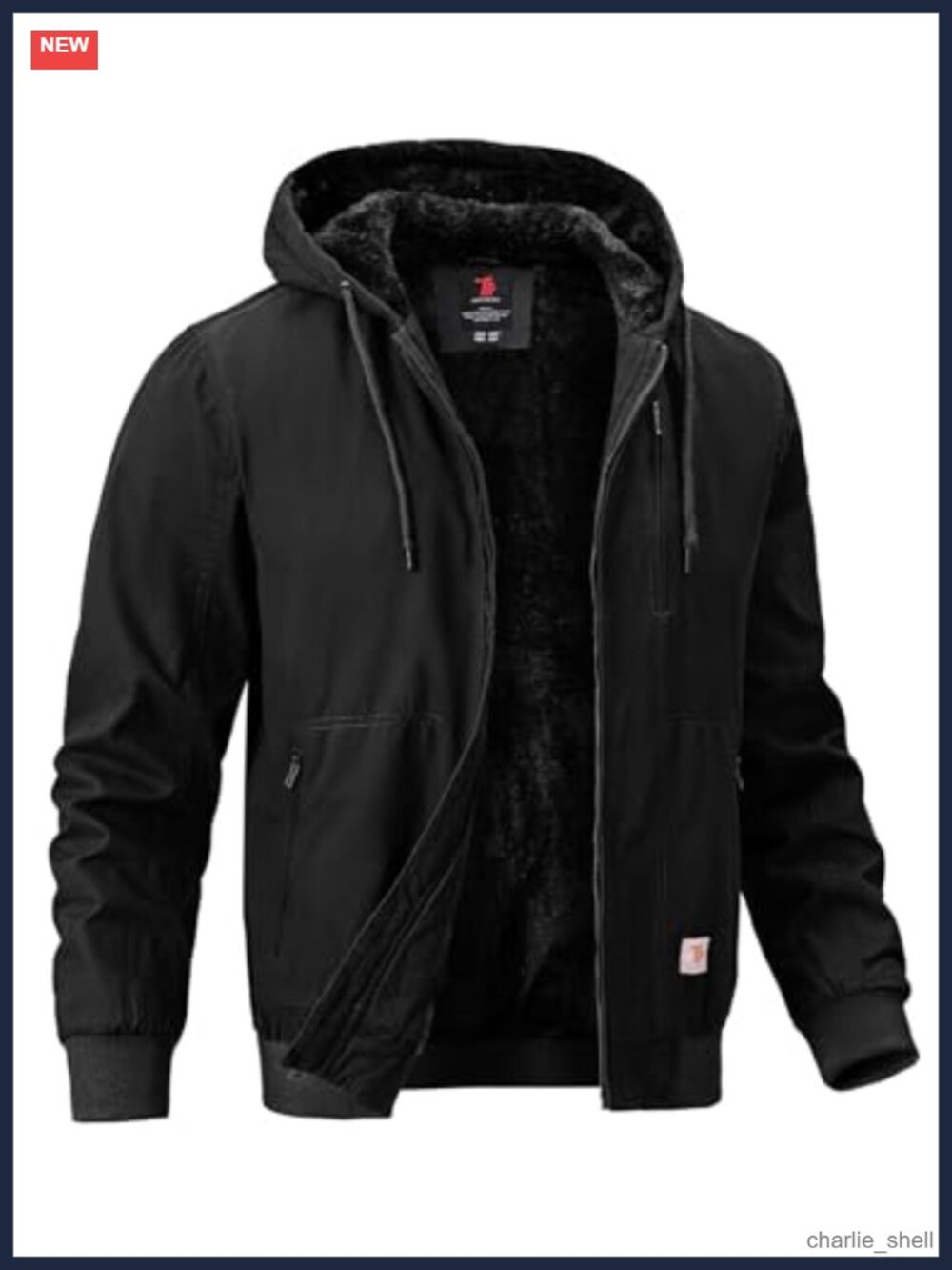 Men's Cotton Work Jacket Insulated Flannel Lined Winter Coat
